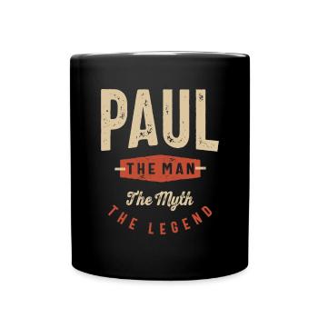 Paul Name Funny Personalized Birthday Paul - Full Colour Mug - black - Front