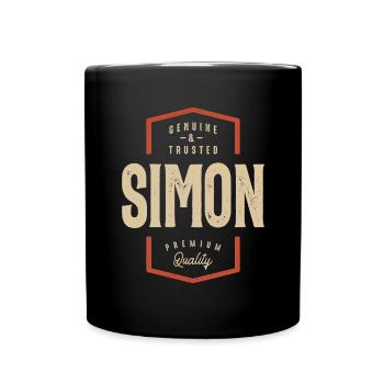 Simon Name Funny Personalized Birthday Simon - Full Colour Mug - black - Front