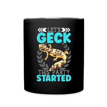 Reptile Léopard Gecko Amant Lézard Herpétologie - Mug uni - noir - Devant
