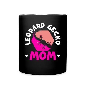 Léopard Gecko Maman Reptile Léopard Gecko Amoureux - Mug uni - noir - Devant