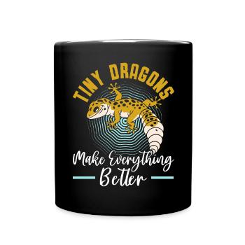 Reptile Léopard Gecko Amoureux Lézard Herpétologie - Mug uni - noir - Devant