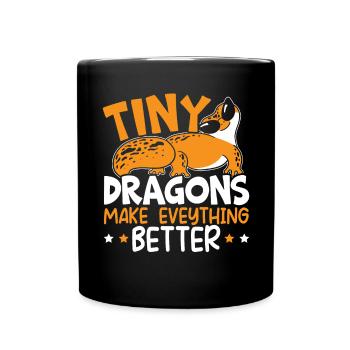 Reptile Léopard Gecko Amant Lézard Herpétologie - Mug uni - noir - Devant