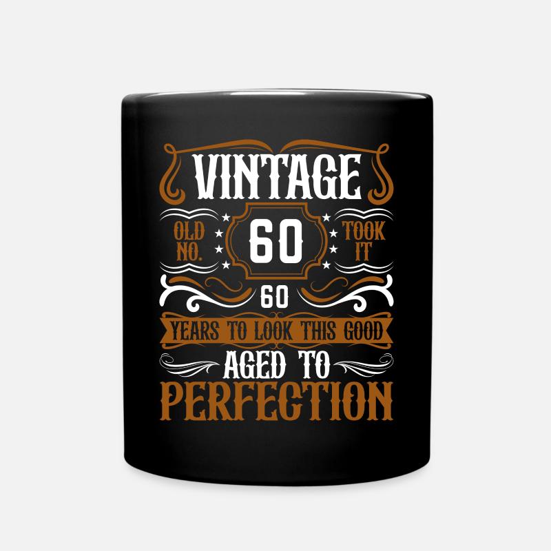 60. Geburtstag Vintage Retro - Tasse einfarbig - Schwarz