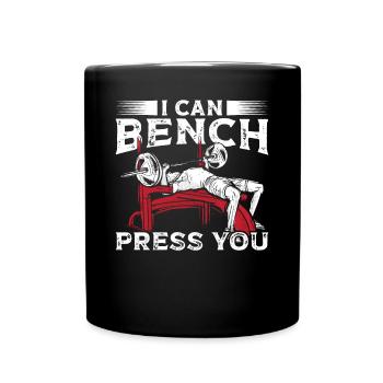 Strongman I Bench Press You Fitness Bodybuilding - Tasse einfarbig - Schwarz - Vorne