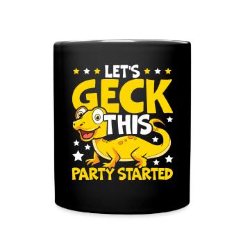 Reptile Léopard Gecko Amoureux Lézard Herpétologie - Mug uni - noir - Devant