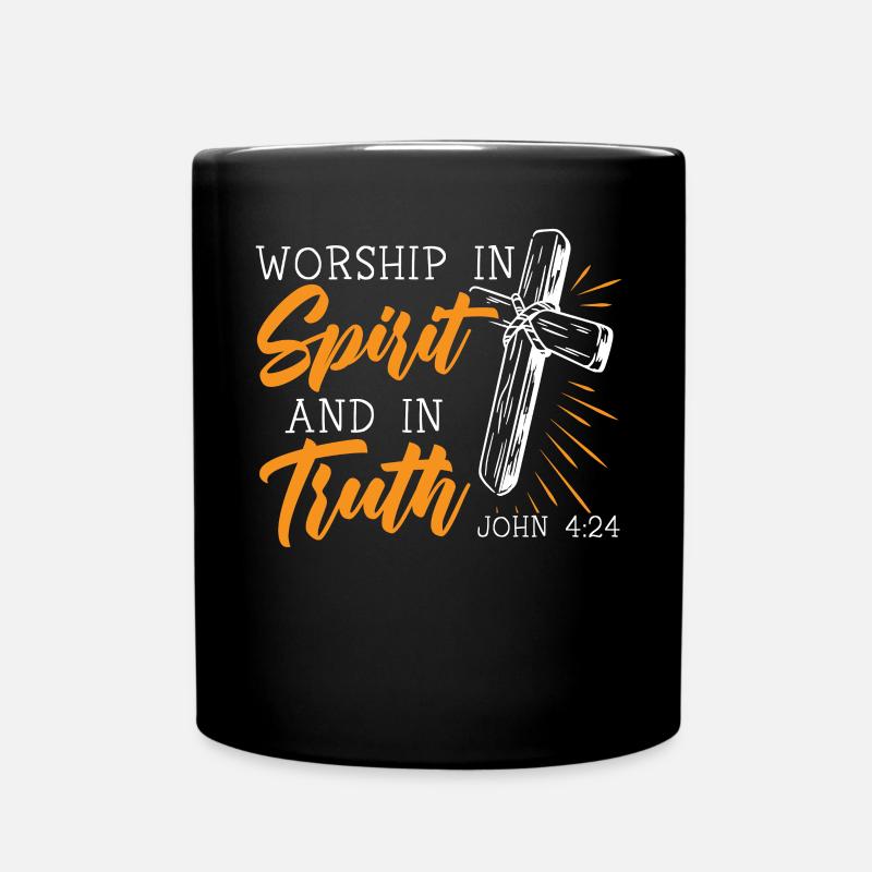 Christlicher Gläubiger Religiöser Pastor Bibel - Tasse einfarbig - Schwarz