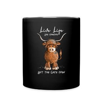 Bovins écossais des Highlands - Mug uni - noir - Devant