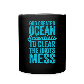 Funny Marine Biologist Marine Biology - Full Colour Mug - black - Front