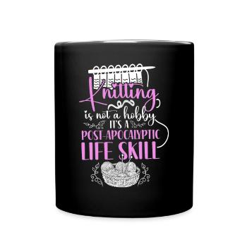 Knitting Knitter Knitting Is Not A - Full Colour Mug - black - Front