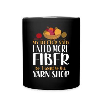 Tricoter Tricoter Mon médecin a dit que je - Mug uni - noir - Devant