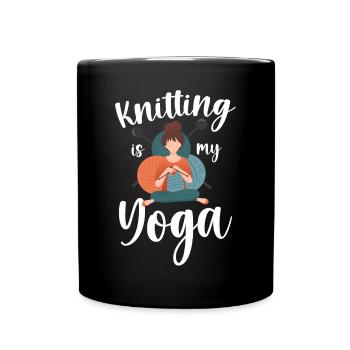 Tricoter Tricoter Tricoter est mon - Mug uni - noir - Devant