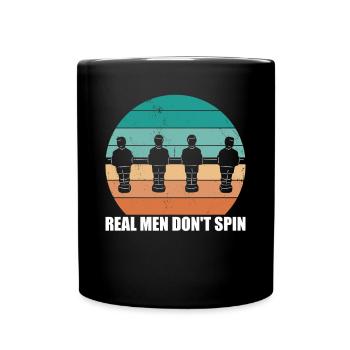 Real Men Don't Spin - Full Colour Mug - black - Front
