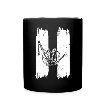 Bagpipe Player Bagpipe Instrument - Tasse einfarbig - Schwarz - Vorne
