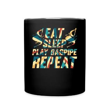 Eat Sleep Play Bagpipe Repeat - Bagpipe Player Bag - Mug uni - noir - Devant