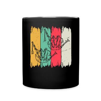 Bagpipe Instrument Bagpipe Musician Bagpiper - Tasse einfarbig - Schwarz - Vorne