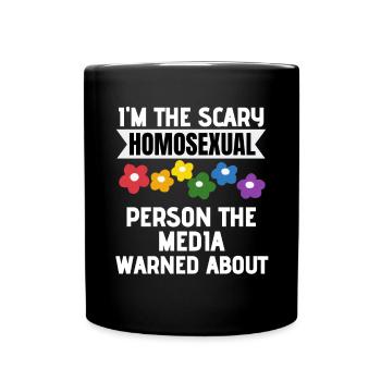Gay Gay Pride Gift Funny LGBTQ - Full Colour Mug - black - Front