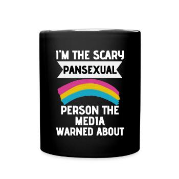 Pan Pride Month LGBT Gift Funny Pansexual - Full Colour Mug - black - Front