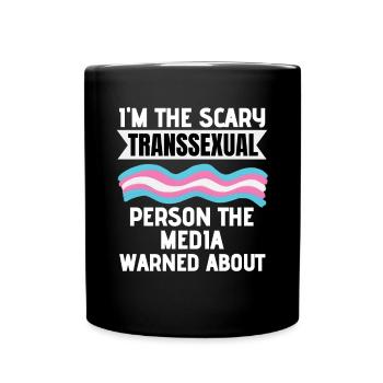 Transgender LGBT Lustiges Geschenk Transsexuell - Tasse einfarbig - Schwarz - Vorne