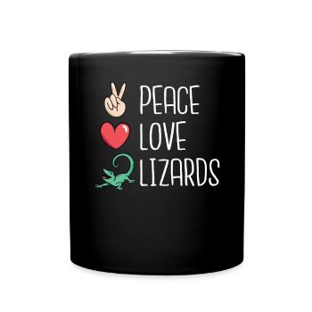 Eidechsenliebhaber Eidechse Geschenk Eidechse Besitzer - Tasse einfarbig - Schwarz - Vorne