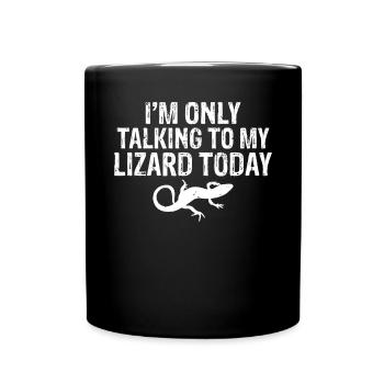 Eidechsenliebhaber Eidechse Geschenk Eidechse Besitzer - Tasse einfarbig - Schwarz - Vorne