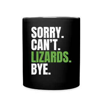 Eidechsenliebhaber Eidechse Geschenk Eidechse Besitzer - Tasse einfarbig - Schwarz - Vorne