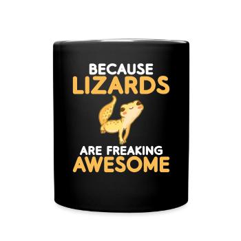 Eidechsenliebhaber Eidechse Geschenk Eidechse Besitzer - Tasse einfarbig - Schwarz - Vorne