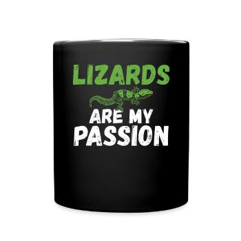 Eidechsenliebhaber Eidechse Geschenk Eidechse Besitzer - Tasse einfarbig - Schwarz - Vorne
