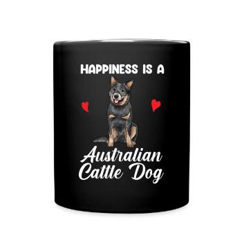 Australian Cattle Dog - Full Colour Mug - black - Front