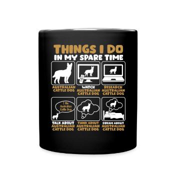 Australian Cattle Dog - Full Colour Mug - black - Front