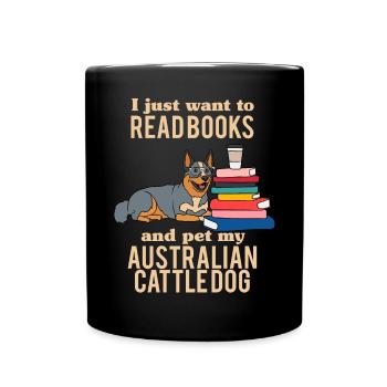 Australian Cattle Dog - Full Colour Mug - black - Front