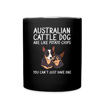 Australian Cattle Dog - Full Colour Mug - black - Front
