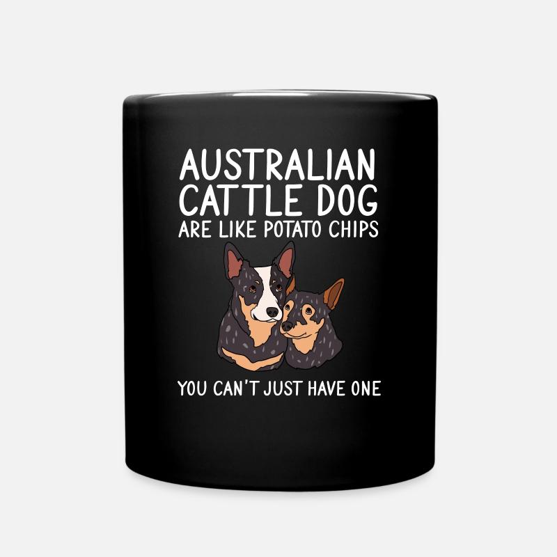 Australian Cattle Dog - Tasse einfarbig - Schwarz