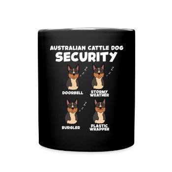 Australian Cattle Dog - Full Colour Mug - black - Front