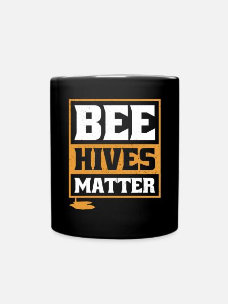 Bee hives Matter - Tasse einfarbig - Schwarz