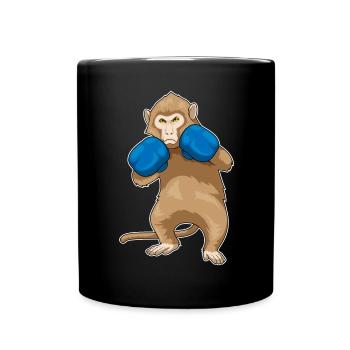 Monkey Boxer Boxing Gloves Boxing - Full Colour Mug - black - Front