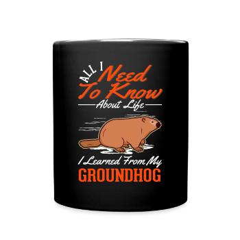 Marmot Groundhog Day Forest Marmot - Full Colour Mug - black - Front