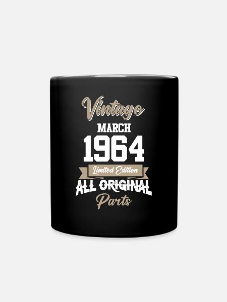 März 1964 Vintage Geburtstag Geschenk - Tasse einfarbig - Schwarz