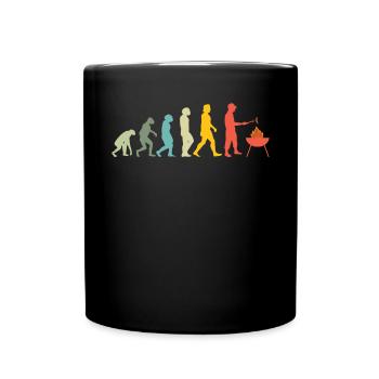 Grillen und Camper Geschenkidee - Tasse einfarbig - Schwarz - Vorne