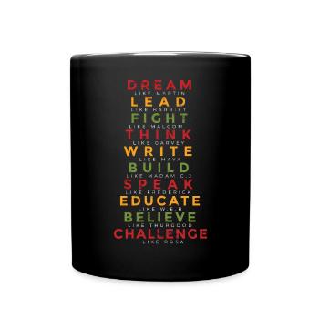 Juneteenth Freedom 19th June Black History Month - Full Colour Mug - black - Front