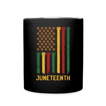 Juneteenth Freedom 19th June Black History Month - Full Colour Mug - black - Front