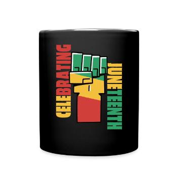 Juneteenth Freedom 19th June Black History Month - Full Colour Mug - black - Front
