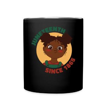 Juneteenth Freedom 19th June Black History Month - Full Colour Mug - black - Front
