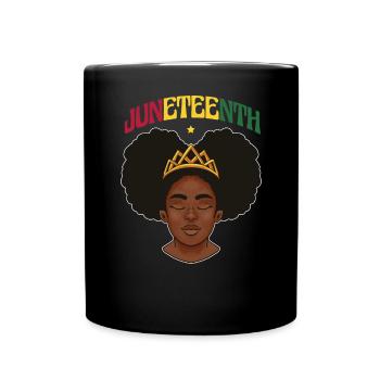 Juneteenth Freedom 19th June Black History Month - Full Colour Mug - black - Front