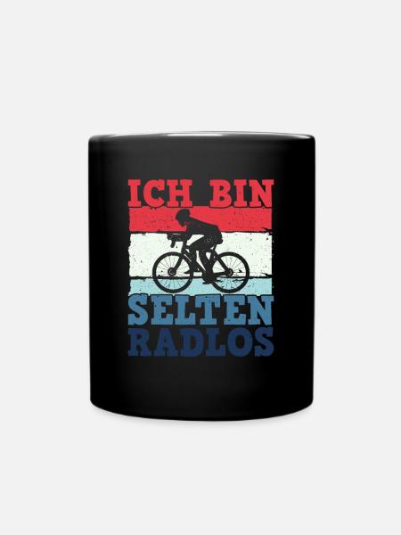 Ich Bin Selten Radlos Lustiges Fahrradfahrer - Tasse einfarbig - Schwarz