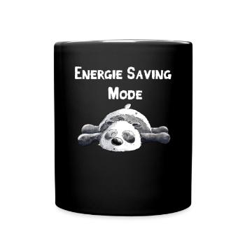 Träumender Panda Bär - Tasse einfarbig - Schwarz - Vorne