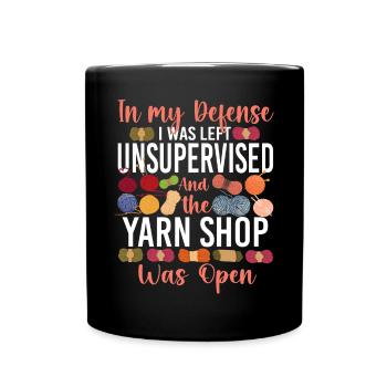 Tricoter Tricoter pour ma défense I - Mug uni - noir - Devant