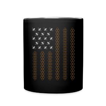 Beekeeper Flag - Tasse einfarbig - Schwarz - Vorne