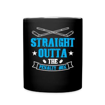 Straight outta the Penalty Box - Tasse einfarbig - Schwarz - Vorne