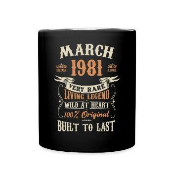 Mars 1981 Cadeau d’anniversaire - Mug uni - noir - Devant