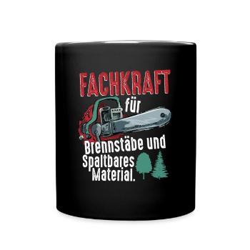 Fachkraft für Brennstäbe und spaltbares Material - Tasse einfarbig - Schwarz - Vorne